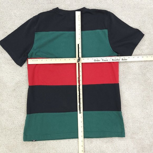 Empyre T-Shirt Mens Medium Black Striped Colorblock Short Sleeve Crew Neck - Picture 4 of 8